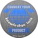 Convert Your Knowledge Novelty Mini Metal Circle Magnet CM-1219