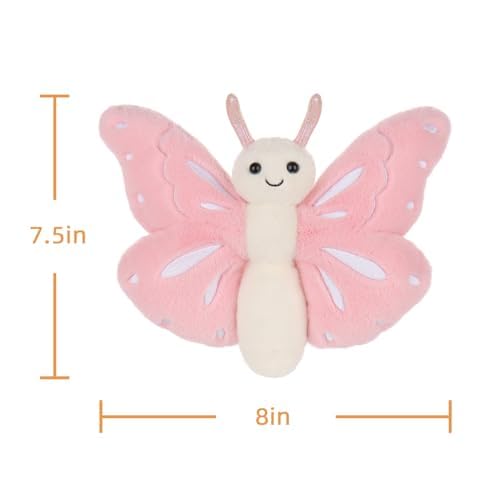 Apricot Lamb Pink Butterfly Plush Stuffed Animals Soft Plush Toys 7.5'' by Apricot Lamb - Used condition - Image 6