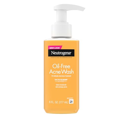 Neutrogena Oil-Free Acne Face Wash, Breakout Prone Skin Facial Cleanser with 2% Salicylic Acid Acne Treatment for Face, 9.1 fl. oz