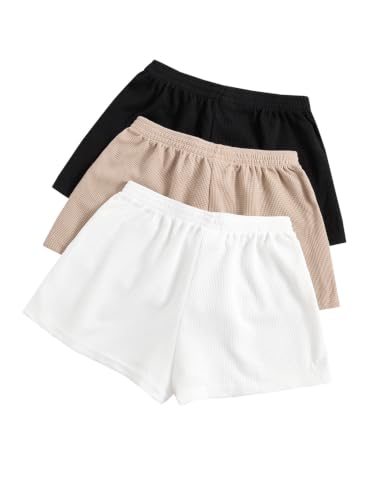 Image of SOLY HUX Women's Summer Shorts 3 Packs Casual Comfy Shorts Sets
