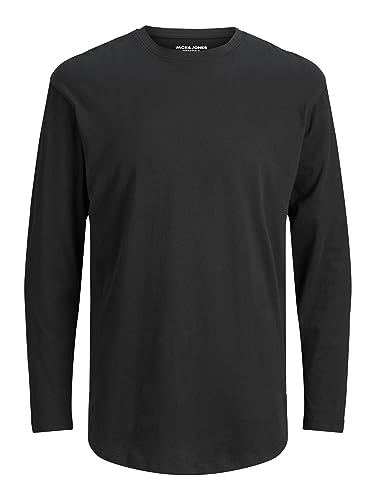 JACK & JONES Herren Jjenoa Tee O-Neck Noos Langarmshirt, Schwarz, XXL...