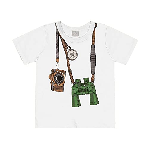 Camiseta Infantil Binóculo Rovitex Kids Branco 14