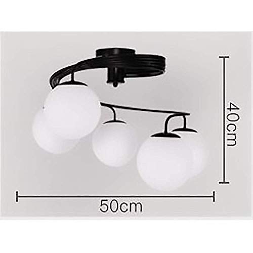 Lustre LED salon chambre moderne avec suspension en verre
