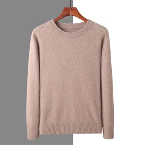 Men's Long Sleeve Sweater Round Neck Large Size Loose Knitted Sweater Warm Top2