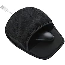 USB Heated Pad Typing Hand Warmer Winter Plush Heating Pad Desk Computer Accessory for Office Work Home
