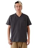 [グッドウェア] 半袖 Vネック ポケット Tシャツ レギュラー ヘビーウェイト 7.6オンス USAコットン メンズ 無地 (L, ダークチャコール)