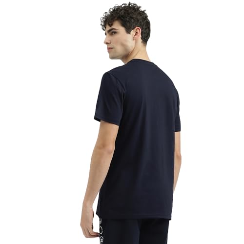 Image of UNITED COLORS OF BENETTON Men's Cotton Solid Regular Fit T-Shirts (24P3099J3357I016 Blue,Medium
