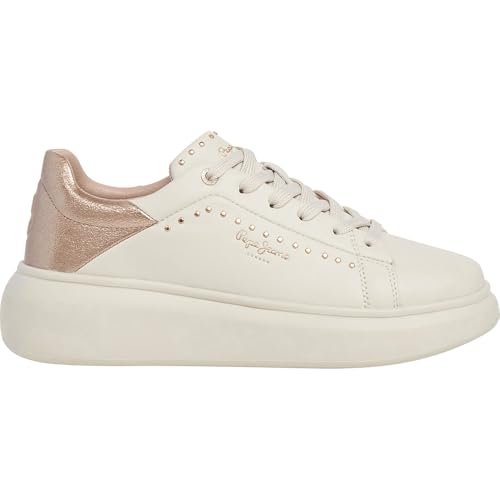 Pepe Jeans Yara Choice W - Tenis para Mujer, Rosa y Beige pálido, 6 UK