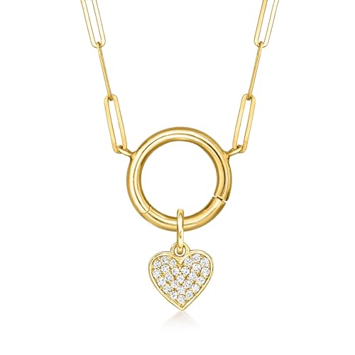 Pure Collection by Ross-Simons 0.10 ct. t.w. Diamond Heart Charm in 14kt Yellow Gold3