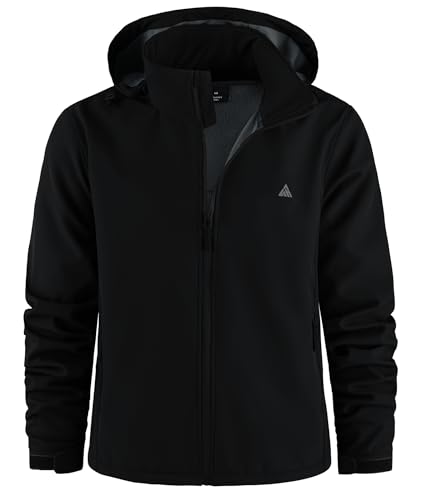 ZITY Jacke Herren Wasserdichte Winterjacke Fleece Kapuzenjacke Hoodie Reißverschluss Mantel mit...