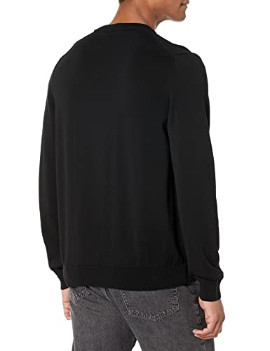 Lacoste Herren Langarm Rundhalsausschnitt Baumwolle Jersey Pullover, Schwarz, Mittel – Ansicht 4