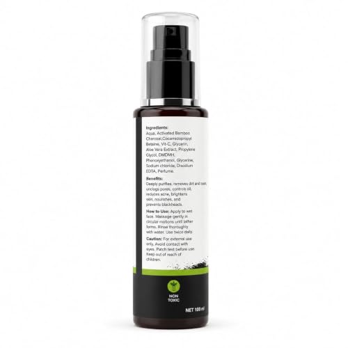 Image of Activated Charcoal Face Wash for Deep Cleansing - Pack of 3