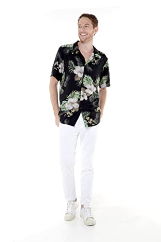 Image of Matchable Couple Hawaiian Shirt or Dress Signature Prints Pineapple | Sold Individually; Matchable Couple Collection; Soft Comfortable Fabric; Signature Tropical Prints; Vacation Ready