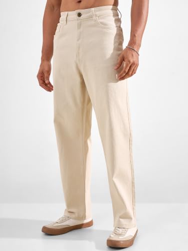 Image of Highlander Men Men's Straight Relaxed Fit Jeans | Stretchable | Everyday Comfort & Style| Jeans for Man|Premium Cotton Blend