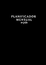 planificador mensual sin fecha grande: agenda mensual sin fecha tamaño A4 (21 x29,7 cm) 48 meses color negro