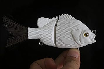 5 Pcs Unpainted Fishing Jointed Bluegill Sunfish Swimbaits Hrad Lures Body