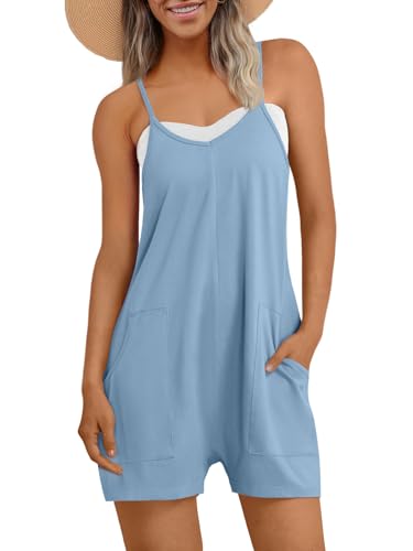 AUTOMET Womens Rompers Jumpsuits Summer Vacation Beach Outfits 2026 Shorts Overalls Jumpers Loose Casual Soft Fashion Clothes