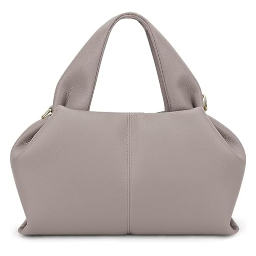 CazneJN Handtasche für Damen PU Leder kleine Tasche Vintage Hobo Bag, schicke Wolken-Tasche Dumpling Crossbody Bag mit Abnehmbarer Schultergurt, Crossbody Tasche Schultertasche für Damen (Grau)