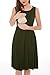Smallshow Women's Sleeveless Nursing Dresses Patchwork Maternity Breastfeeding Dress Army Green Medium