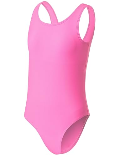 Image of One Piece Swimsuit for Girls 6-16 Years with Removable Chest Pad Quick Dry & Stretchy for Swim Team Beach
