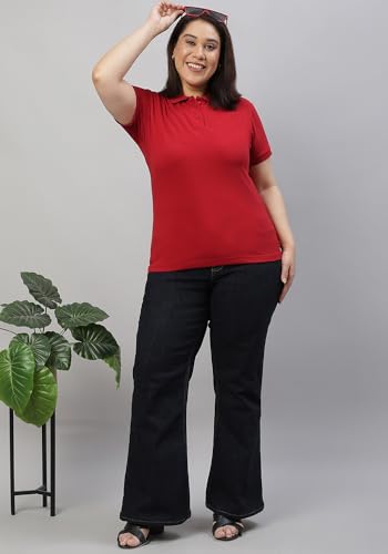 Image of Wear Your Opinion Womens Plus Size Polo Collar Neck T-Shirt Top
