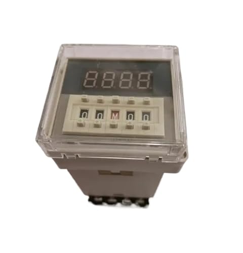 Relé temporizador DH48S-S con pantalla digital LED y base de conexión 8P
