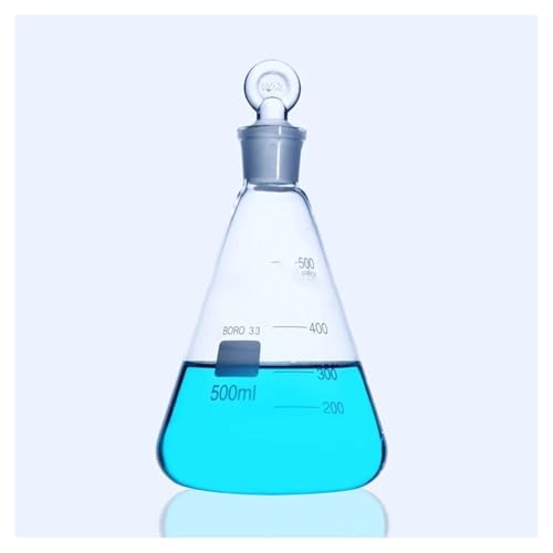 Fiole conique Erlenmeyer en verre borosilicaté de laboratoire 50ml 250ml 500ml 1000ml