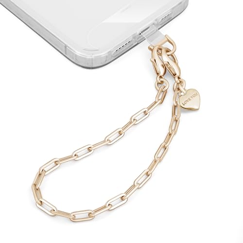 UKON Phone Chain Wrist Strap Metal Phone Lanyard Wristlet Strap with 2xTPU Tether Tab for Women Shopping Traveling Party by UKON - Used condition - US$9.92
