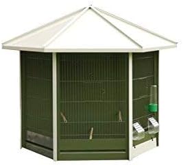 VADIGRAN Nr 40 Aviary, Green with White Roof 93 x 43 x 78 cm