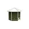 VADIGRAN Nr. 40 volière, groen, met wit dak, 93 x 43 x 78 cm