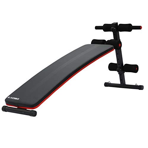 Kobo EB-1010 Steel Abdominal Exercise Sit Up Bench for Home Gym (Imported) Black/Red