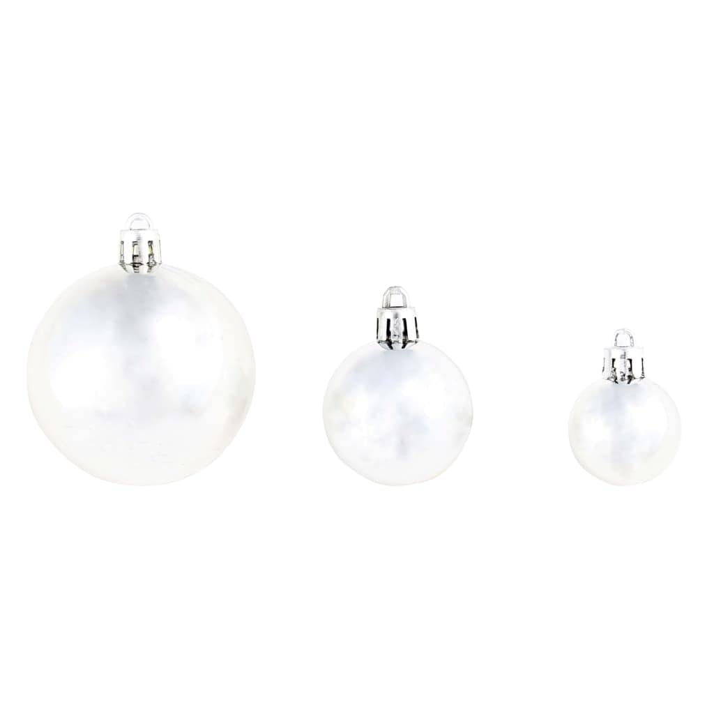 Home Items, juego de 100 bolas de Navidad de 3/4/6 cm, color plateado, muebles de traje