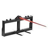 Titan Attachments Skid Steer Hay Frame Attachment, 49' Hay Spear and Stabilizer Spears, Rated 3,000 LB, Quick Tach Mounting, Hay Handing Equipment for Bobcat Tractors