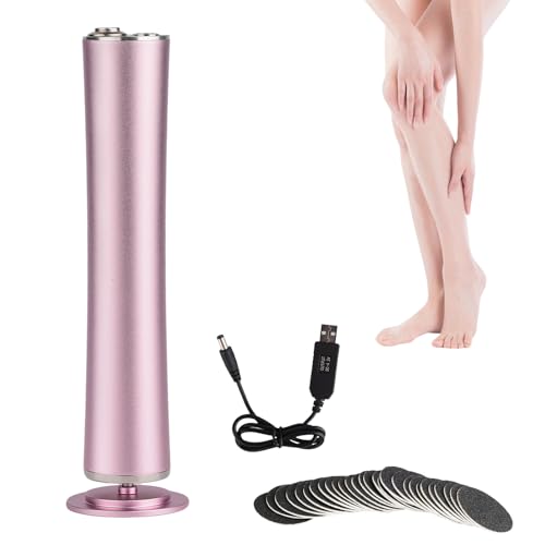 Quitacallos Eléctrico - Quitacallos Eléctrico Recargable, Quitacallos, Rodillos de Repuesto para Pies, Exfoliante Rosa, Belleza de Pies con Enchufe USB