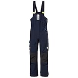 Helly Hansen Pier 3.0 Bib Overalls - Offshore Sailing Pants - Lightwight Waterproof Overalls for Women with Reinforced Knees - 597 Navy / 4.0 - Medium