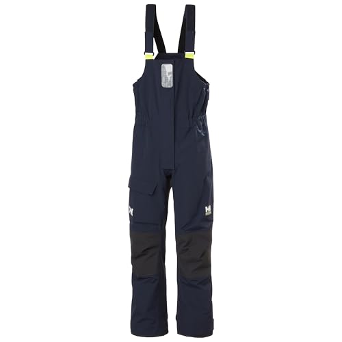 Helly-Hansen Pier 3.0 Bib Overalls - Foul-Weather Sailing Pants - Fishing Bibs Reinforced Knees - Light Waterproof Overalls - 597 Navy / 4.0 - Medium
