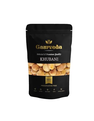 Image of GAURVEDA Khubani (Apricots) | Dried Fruit | Natural Sweetness, Healthy Snack | Perfect for Festive Gifting & Snacking, | 250 Grams