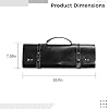 Drumstick Storage Bag, Leather, Black, Ideal For Multiple Sticks, Portable And Elegant
