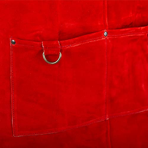 Tablier pour soudage Telwin Durango en cuir rouge