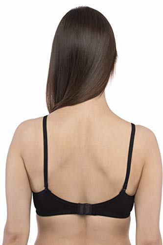 Image of VIP Feelings ELLE Cotton Rich Fabric Wirefree Padded T-Shirt Bra Combo Set for Womens with Medium Coverage