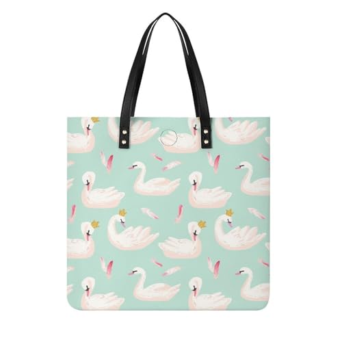 Sac à main shopper cygne au motif cartoon unique grand format 39x39cm