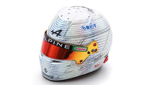 Casque Esteban Ocon Spark 1/5 British GP 2023 idée cadeau idéale passionné F1 5HF118