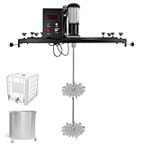 DNEPEI Industrial Grade Electric Paint Mixer 1000W,1000L IBC Agitator with Speed Adjustment (60-1000 RPM), Ultra-Quiet Motor (45dB) & Foldable Propeller for Heavy Duty Use C