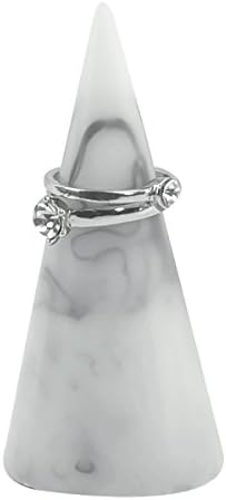 Stackers PEAKS Jewellery Storage - Small White Marble Cone Jewellery Peak