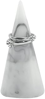 Stackers PEAKS Jewellery Storage - Small White Marble Cone Jewellery Peak