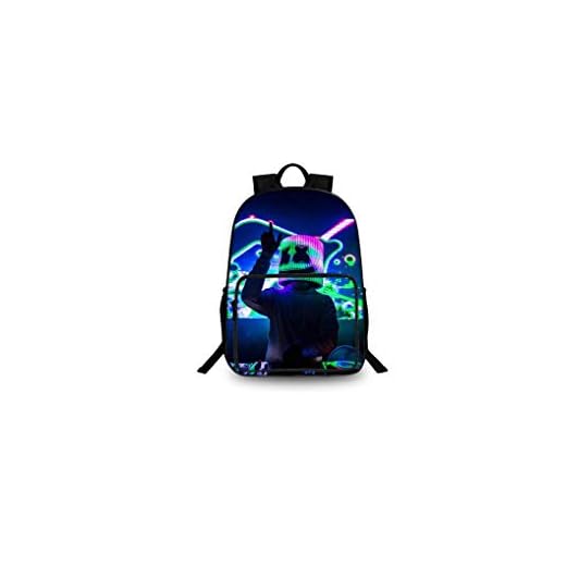 Mochila Escolar para niños con Estampado 3D de DJ, Mochila para computadora portátil Unisex para niños y Adultos