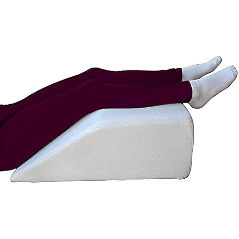 Ease-n-Comfort Leg Pillow - Elevating Body Wedge Upholstery Foam Rest Support - Breathable Washable Quilted Cover-Post-Surgery, Ligament fracture, Reduces Leg, Knee, Ankle Pain, Improves Circulation Cover