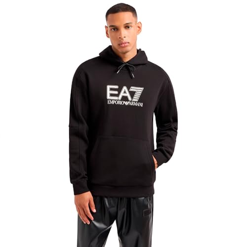 Sweat à Capuche EA7 Emporio Armani Noir pour Homme Actif au Quotidien