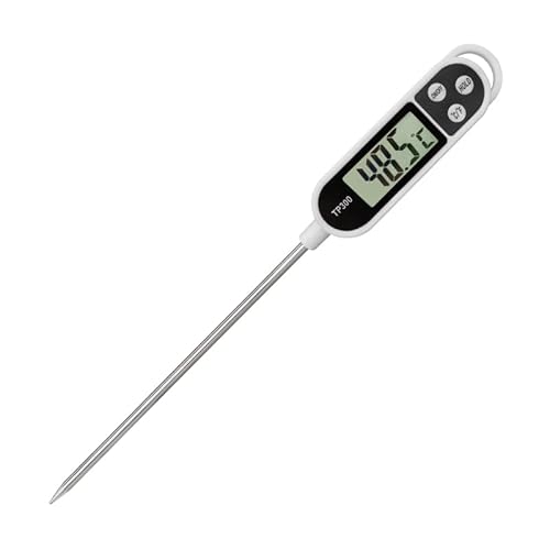 Nartel® Cooking Thermometer, Digital Meat Food Thermometer Instant Read Long Probe Auto Off LCD Screen Kitchen Thermometers for BBQ, Meat, Sugar, Milk, Water, Jam, Grill (Battery Included)