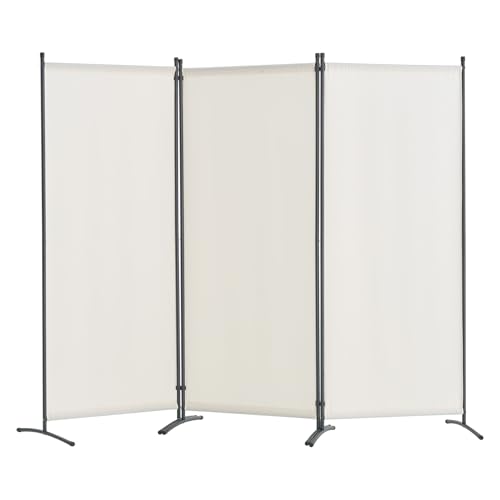 VEVOR Divisorio per Ambienti, Divisori per Ambienti a 3 Pannelli e Schermi Pieghevoli per Privacy, Divisori per Ambienti in Tessuto per Ufficio, Camera da Letto, Sala da Pranzo, Indipendenti, Bianco